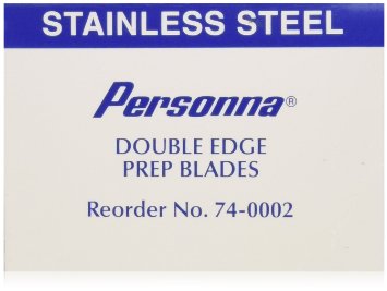 Personna Prep Double Edge Razor Blades - Model 74-0002 - Box of 100