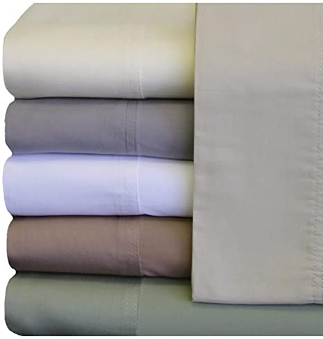Royal Hotel ABRIPEDIC Tencel Sheets, Silky Soft and Naturally Pure Fabric, 100% Woven Tencel Lyocell Sheet Set, 4PC Set, Queen Size, Iris