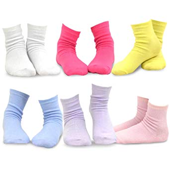TeeHee Naartjie Kids Girls Cotton Basic Crew Socks 6 Pair Pack