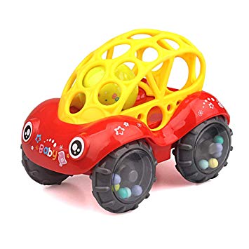 ZHFUYS Rattle & Roll Car，6 to 12 Months Baby Toys 5 inch boy and GILR Infant Toys Vehicles