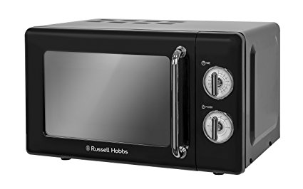 Russell Hobbs RHRETMM705B 17L Retro Manual 700w Solo Microwave Black