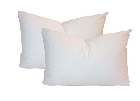 Pillowflex Set of 2 Synthetic Down Alternative Pillow Inserts for Shams (12 Inch by 24 Inch)