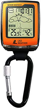 LAD WEATHER Mobile Weather Device Altimeter Barometer Compass Hygrometer Thermometer Pocket Handheld Keychain Clip Climbing Camping Outdoor
