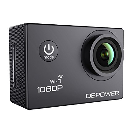DBPOWER Waterproof Action Sports Camera DV Camcorder 12MP 1080P HD with 2 Batteries Waterproof Case and Free Mounting Accessories Kit (Black WIFI)