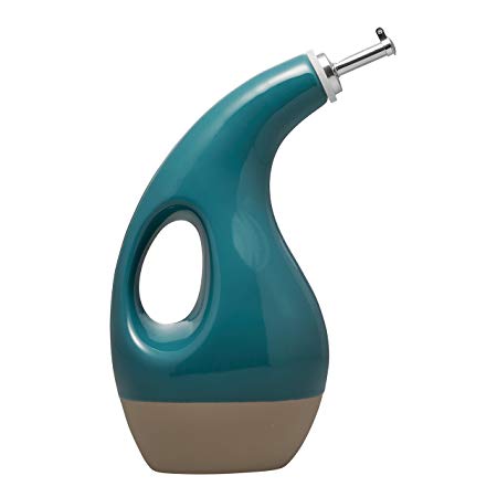 Rachael Ray Collection Stoneware EVOO Dispensing Bottle, Turquoise