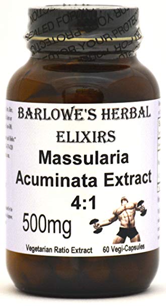 Massularia Acuminata Extract 4:1-60 500mg VegiCaps - Stearate Free, Bottled in Glass! FREE SHIPPING on orders over $49!