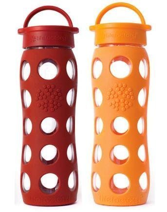 2-Pack Lifefactory 22-Ounce Beverage Bottles (RED/ORANGE)