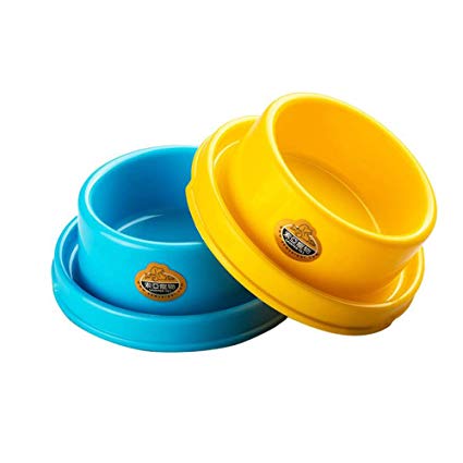 TEESUN Dog Bowl Raised Pet Food Bowls Cat Puppy Bowls Round No Spill Colorful Anti Ants Water Feeder Eating Bowl for Small Animals
