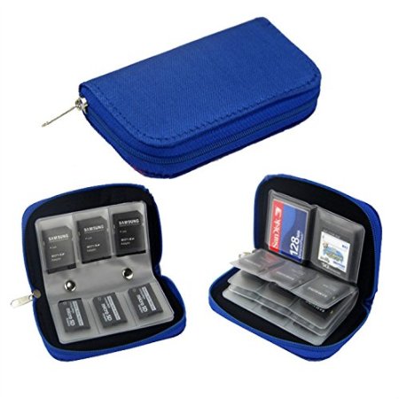 LEPIN Memory Card Carrying Case 4.3x2.5x0.7inch Blue