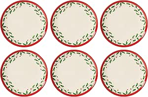 Lenox 893491 Holiday 6-Piece Accent Plate Set