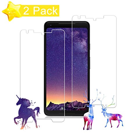 BBInfinite Pixel 2 XL Glass Screen Protector, [ 2-Pack ] 9H Hardness 2.5D Pixel 2 XL Tempered Glass Bubble-Free Glass Screen Protectors for Google Pixel 2 XL