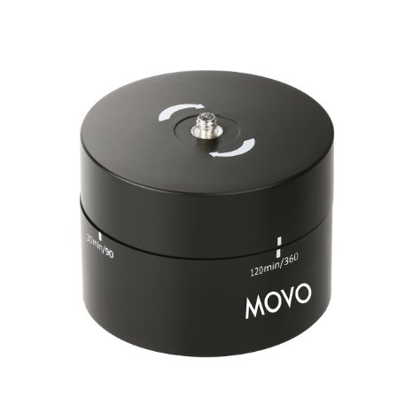 Movo Photo MTP2000 Panaromic 360°/ 120-Minute Time Lapse Tripod Head for Cameras, DSLR's, GoPro's and Smartphones (Supports up to 4.4 LBS)