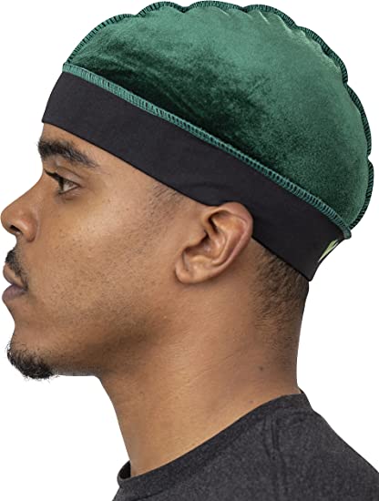 Veeta Superior Wave Cap - Soft Velvet Fabric | Maximum Compression Wave Cap | Soft Elastic Headband | Silky Polyester Liner