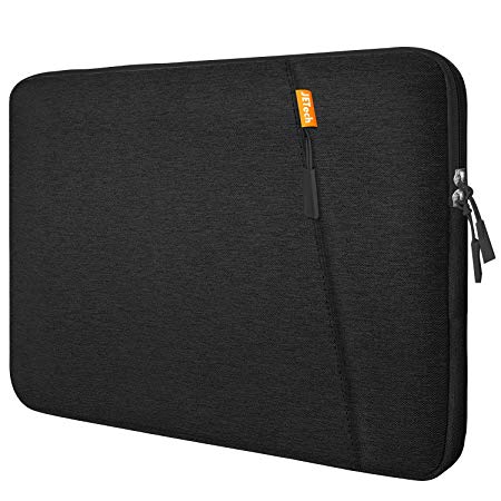 JETech Laptop Sleeve Compatible for 13.3-Inch Notebook Tablet iPad Tab, Waterproof Shock Resistant Bag Case with Accessory Pocket, Black