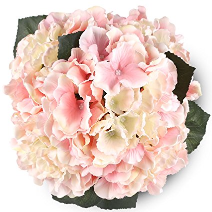 Silk Hydrange Pink 5 Heads SOLEDI Artificial Flower Arrangements Bunch Bridal Bouquet Wedding Party Garden Home Decor