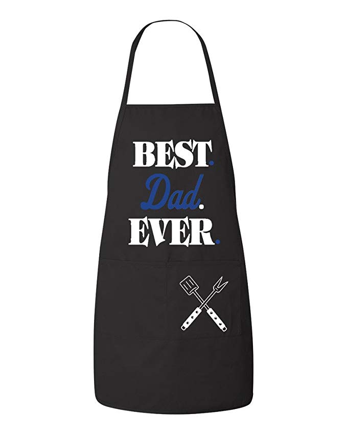 FASCIINO Best (Dad, Mom, Aunt, Uncle, Grandma, Grandpa) Ever Apron with two pockets for Kitchen BBQ Cooking Baking Crafting