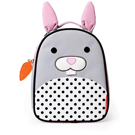 Skip Hop Zoo Kids Insulated Lunch Box, Bunny, Grey