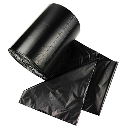 Nicesh 1.8 Gallon Trash Can Liners,130 Counts,Black