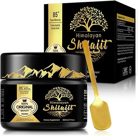 Shilajit Himalayan Organic Shilajit Resin,Potency Natural Organic Shilajit Resin with 85  Trace Minerals & Fulvic Acid