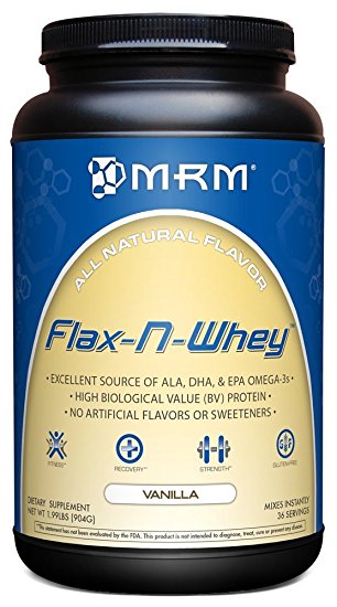 MRM 100% All Natural Flax-N-Whey, Natural Vanilla Flavor, 1.99-Pound
