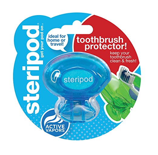 Steripod Clip-On Toothbrush Sanitizer (Single Pack Blue)