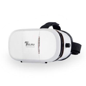 Telmu 3D VR Virtual Reality Glasses Headset with Adjustable Focal and Pupil Distance for 3D Movies Games for iPhone 6/6Plus/6S Samsung, HTC and Other Phones