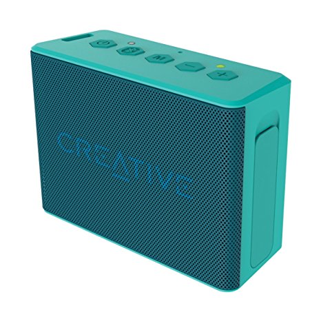 Creative MUVO 2c Palm Sized Water Resistant Bluetooth Speaker with Built-In MP3 Player - Turquoise