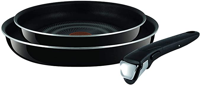 Tefal Ingenio Non-Stick Elegance Try-Me Cookware Set, 3 Pieces, Black