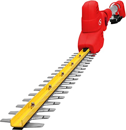 Sun Joe SJH901E-RED 18-Inch Electric Telescoping Pole Hedge Trimmer, Red