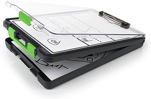 Dexas Clearview Clipcase Dry Erase clipboard, 13.75 X 9.5 Inch, Green