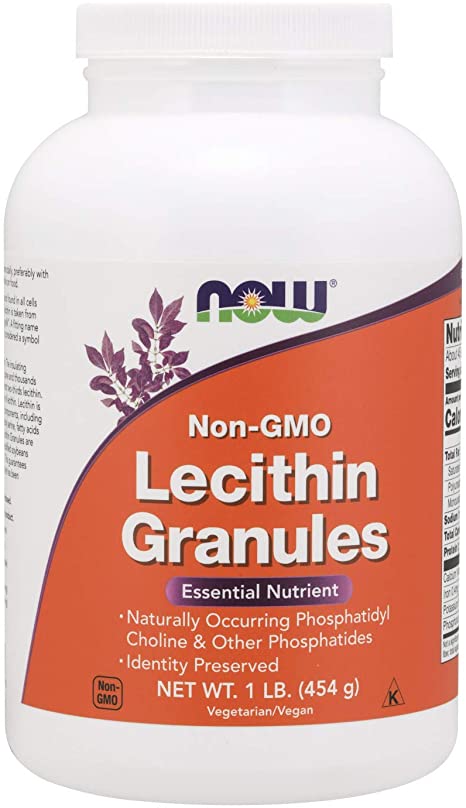 NOW Supplements, Lecithin Granules with naturally occurring Phosphatidyl Choline and Other Phosphatides, 1-Pound
