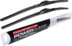 PowerClear by PowerStop PCK-2222-1 Front 22"   22" Windshield Wiper Blade Set J-Hook Type For Silverado 1500 2500 3500 Suburban Tahoe Challenger Charger Expedition Explorer F150 F250 F350 Sierra