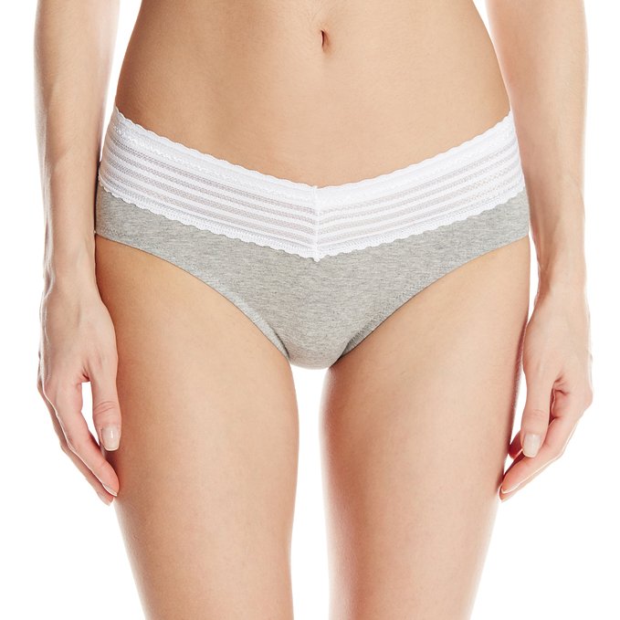 Warner's Women's No Pinches No Problem Cotton Lace Hipster Panty