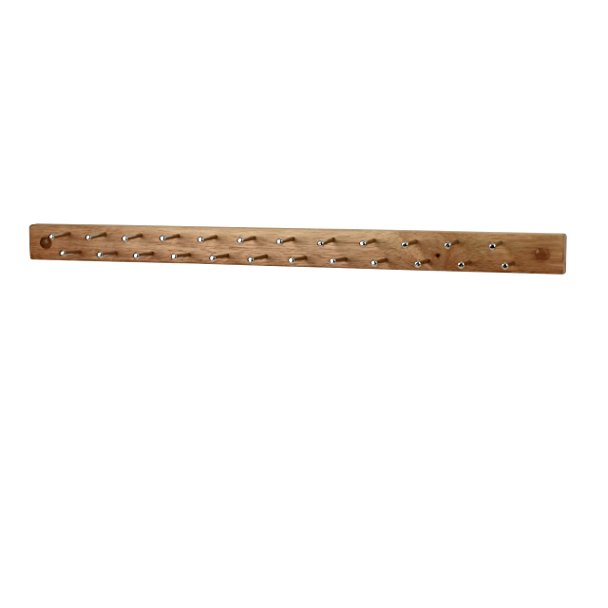 Spectrum Diversified Tie and Belt Rack, Wall Mount, 24-Peg, Wood/Natural