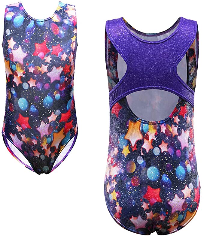 TFJH E Gymnastics Leotards for Girls Sparkle Athletic Clothes Activewear One-piece