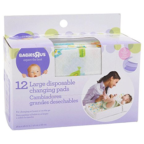 Babie R Us Large Disposable Changing Pads - 12 Pack