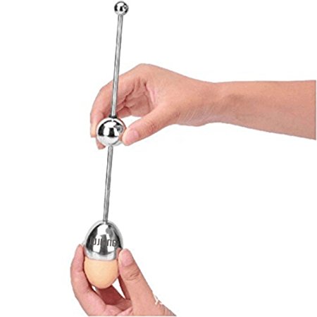 WJLING Stainless Steel Egg Shell Cracker,Easter Egg Cookie Cutter, Premium Kitchen Tool for Removing the Top of Raw, Soft or Hard Boiled Eggs, Open, Separate and Cut the Top of the Egg Shell