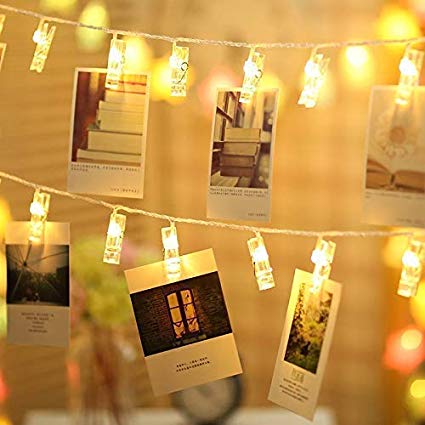 Fizzytech Photo Clip Lights 20 LED, 3 Meter Length, Decoration for Birthday, Festival, Festive Occasion, Wedding, Party- for Home, Patio, Lawn, Restaurants