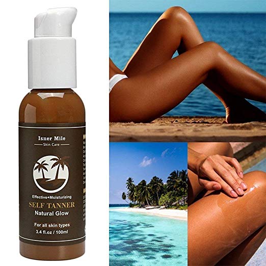 Self Tanner - Natural Bronzer Tanning Sunless Lotion Smooth Tans Face and Body, 3.4 o.z