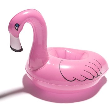 Inflatable Pink Flamingo Coasters Swim Floats Bar Coasters Floatation Kid's Swim Devices (10pcs)