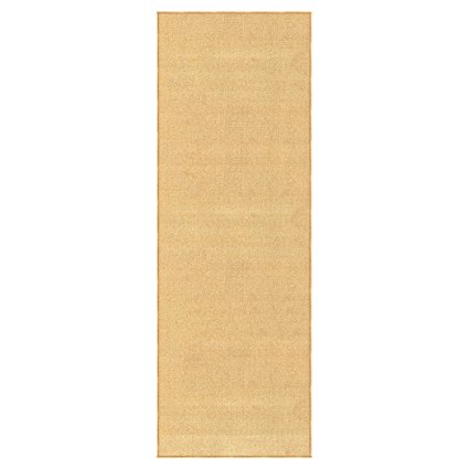 Custom Size BEIGE Solid Plain Rubber Backed Non-Slip Hallway Stair Runner Rug Carpet 22 inch Wide Choose Your Length 22in X 2ft