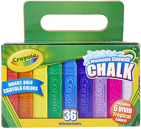 Crayola Washable Sidewalk Chalk, Outdoor Toy, Gift for Kids, 36 Count