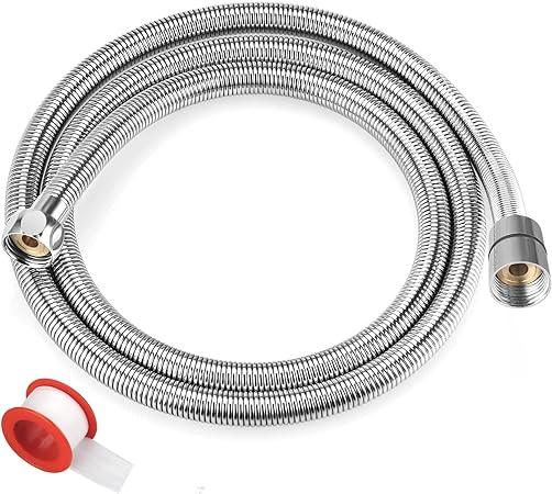 Newgam Shower Hose 79 Inches Extra Long Flexible Stainless Steel Handheld Shower Replacement Hose With Brass insert and nut (79 inch)