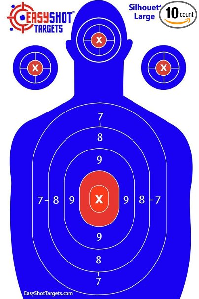50 OFF SALE Highest Quality Silhouette Targets for Shooting at the Lowest Price Easily See Your Shots Land with These High-Visibility Heavy-Duty Bright Blue Shooting Range Targets These Paper Silhouette Target Sheets Are Used and Recommended By Law Enforcement Officers Nationwide