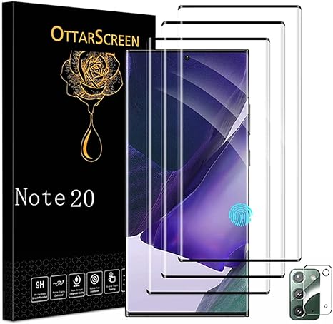 Galaxy Note 20 Screen Protector, 3 Pack Tempered Glass Screen Protector, Camera Lens Protector, 3D Glass 9H Hardness Tempered Glass Screen Protector for Samsung Galaxy Note 20【3 1 Pack 】