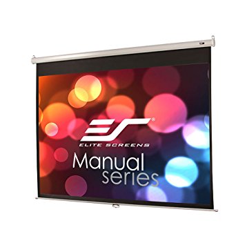Elite Screens Manual, 84-inch 4:3, Pull Down Projection Manual Projector Screen with Auto Lock, M84NWV