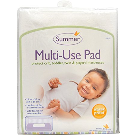 Summer Infant Waterproof Multi Use Pad, White, 27" x 36"