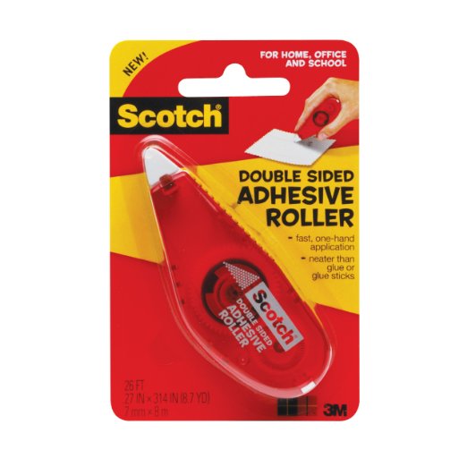 Scotch Double Sided Adhesive Roller, .27 Inches x 26 Feet (6061)