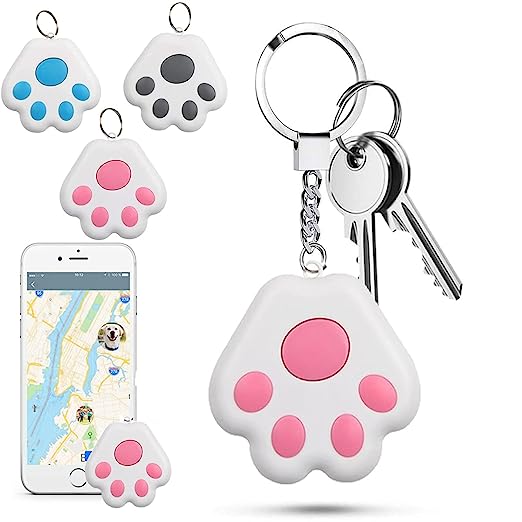 Parmeic Smart Bluetooth Tracker & Bluetooth Key Finder – Key Locator Device with App,GPS Tracking Device for Kids Pets Keychain Wallet Luggage,APP Control Compatible iOS Android