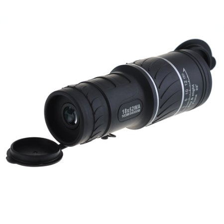 VicTsing Dual Focus 18 x 52mm HD Optics Telescope Zoom Green Optic Lens Armoring Monocular